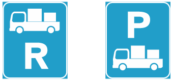 Delivery vehicle reservation and delivery vehicle parking reservation sign